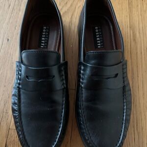 Fratelli Rossetti Black Leather Loafers Slip-On Elegance